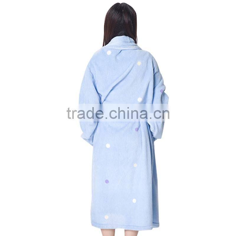 Hot Sale Multi Coloured Cozy Microfiber Bathrobe