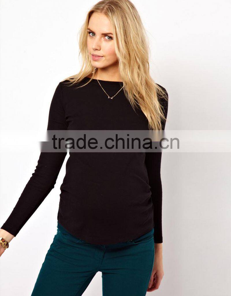 Maternity Exclusive Crew Neck Top With Long Sleeves China supplier