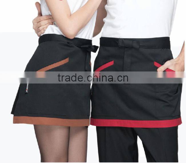 unisex morden short vintage aprons for young waitress waiters