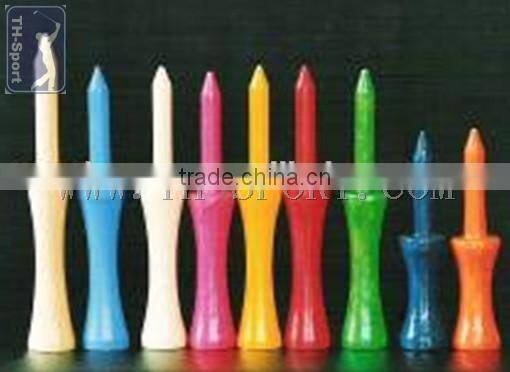 stepped plastic golf tees with many sizes