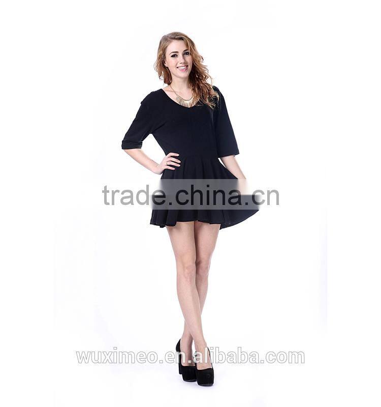 Customized size XS-XXXL OEM Producing Factory Spring Autumn Summer fashion casual dress for lady100%internal quality check