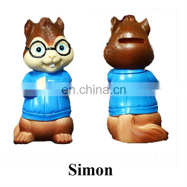 Cartoon style lovely chipmunks money bank
