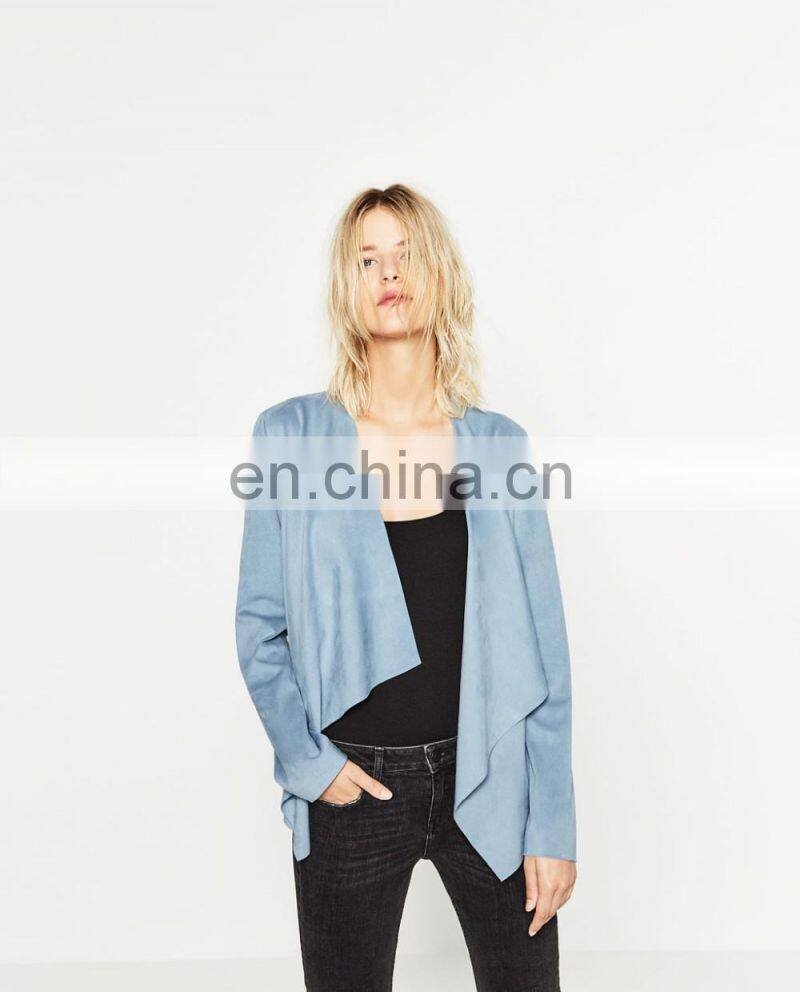 latest lady leather reflective original leather jacket