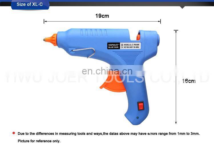 XL-C60 60w dripless design 2016 new hot melt glue stick adhesive gun