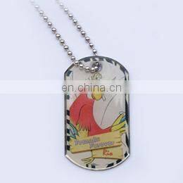 custom logo printed gold metal blank dog tag