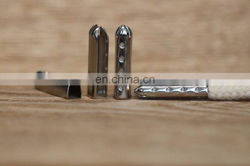 Brass shoelace U shape aglet metal tip for shoelace