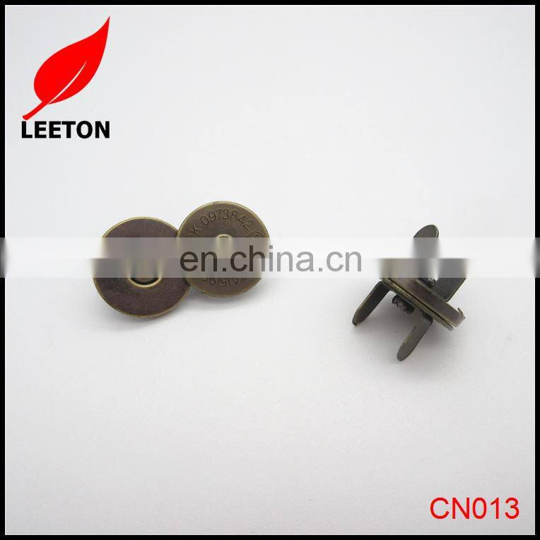 Dongguan supply 14mm thin anti-brass magnetic snap fastener