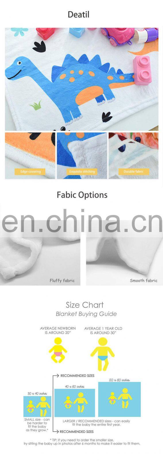 Wholesale Coral Fleece Photo Prop Baby Monthly Growth Milestone Blankets