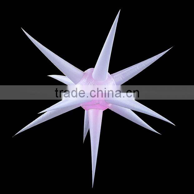 Custom high quality crooked led light inflatable ceiling hanging decoration for party bar club decoration