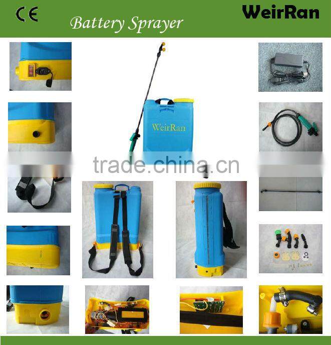 (24210) 16L protable rechargeable garden 12v pressure pesticide sprayer