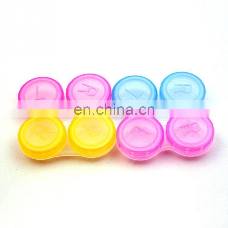Random Color Plastic Contact Lens Box Holder Portable Small Lovely Candy Eye wear Bag Container Lenses Soak Store