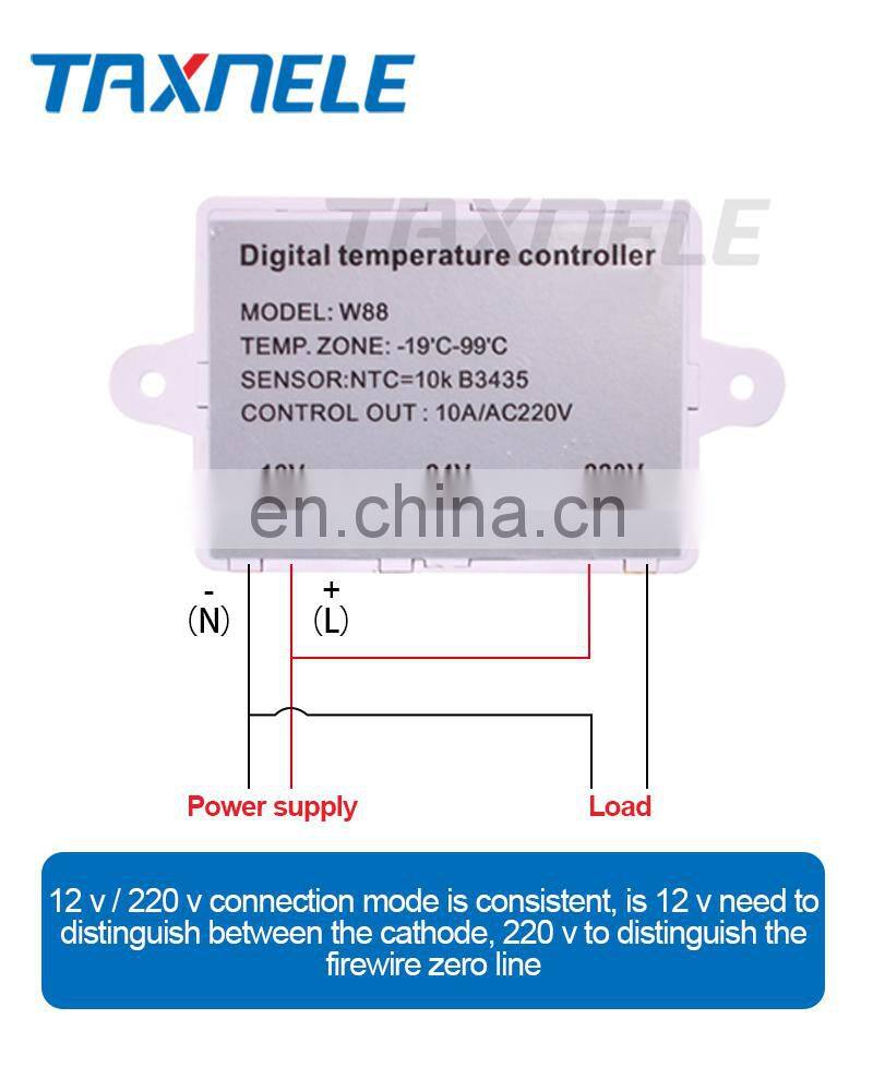 Digital Thermostat W88 12V 24V 220V Temperature Controller Triple Display Multifunction Thermostat Temperature Control Switch
