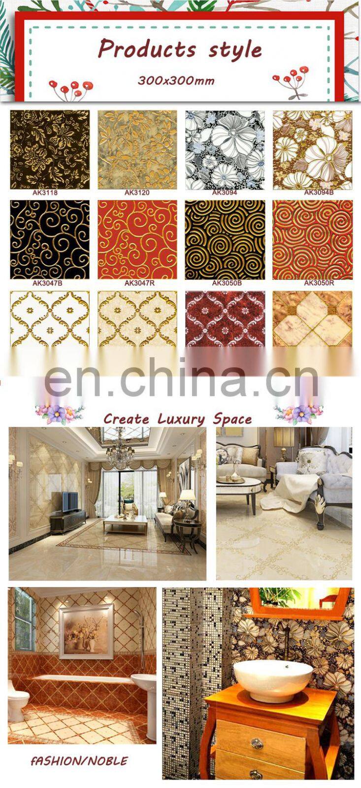 Modern House Ceramic Tiles 3D Flooring price in Uzbekistan 300*300mm