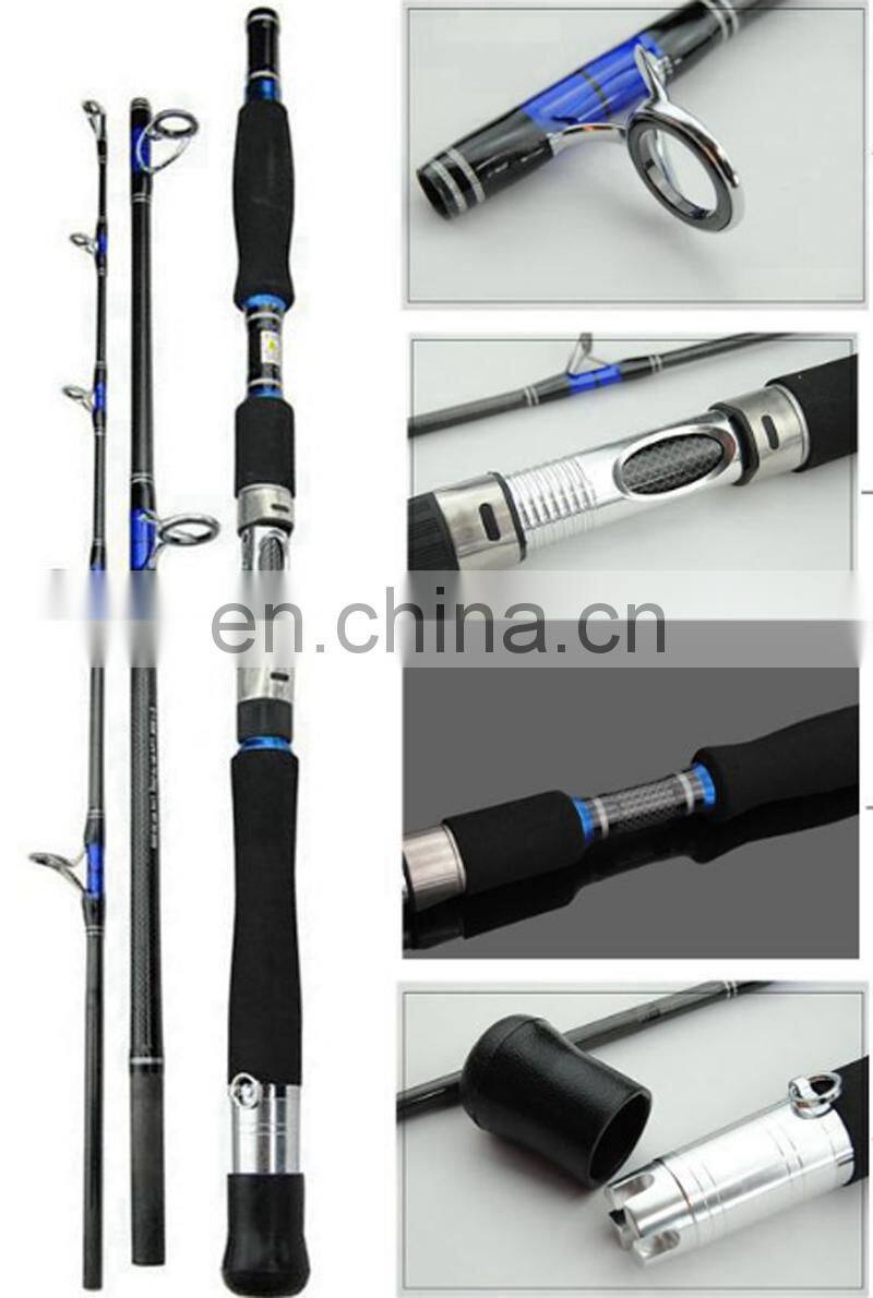 1.8-2.1m Lure Rod 3 Section Carbon FUJI Guides Aluminum alloy Reel Seat Vava De Pesca Saltwater Boat Fishing Rods