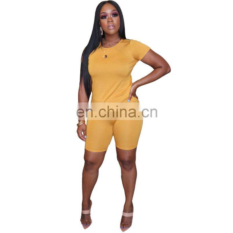 Spring and summer new fashion casual sports suit printed short-sleeved shorts suit plus size women's wholesale custom LOGO