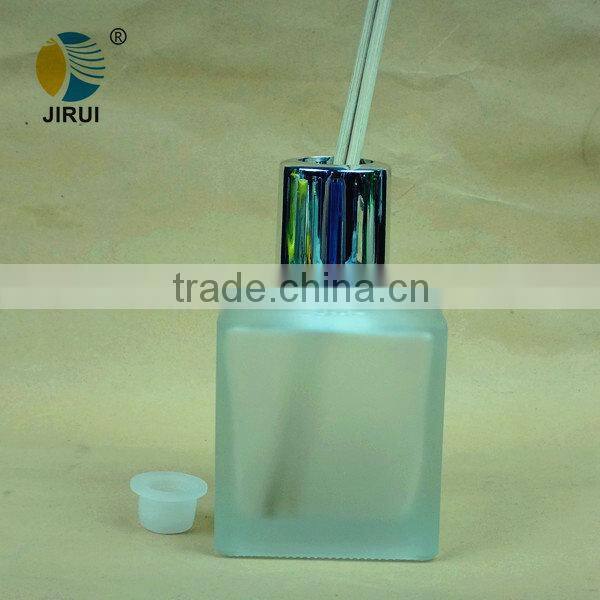 200ml frosted square shape glass bottles with silver cap