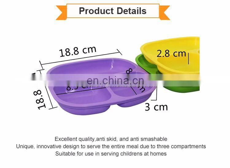 Silicone Candy Color Partition Dinner Plate