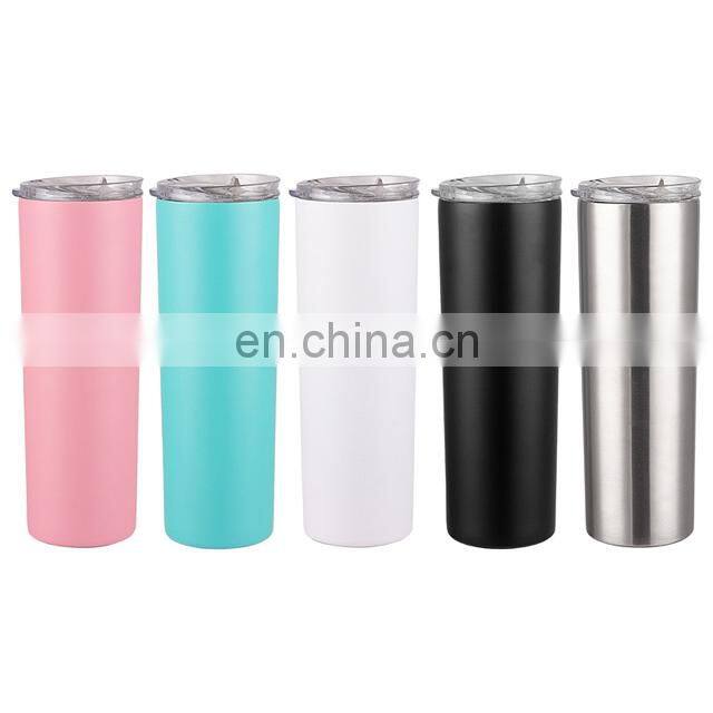 Travel Skinny 20 oz Double Wall 20oz Skinny Tumbler Diy Sublimation Blanks