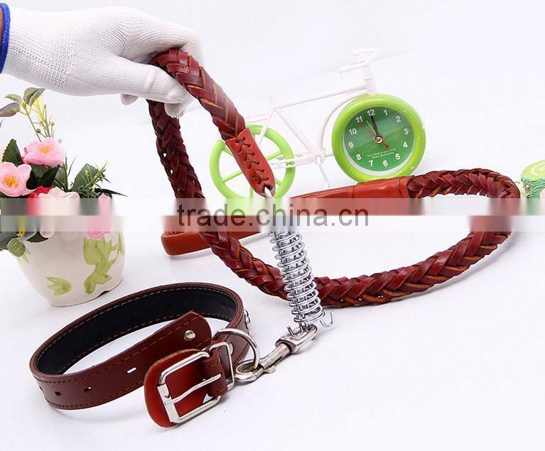manufacturer supply high quality leather pet leash lead big dog