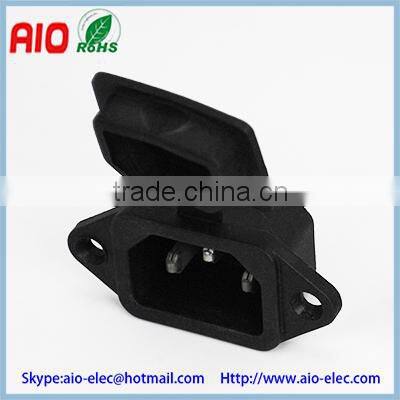 AC 250V 10A 3-Pin C14 female Jack Panel Mounting Power Inlet Socket