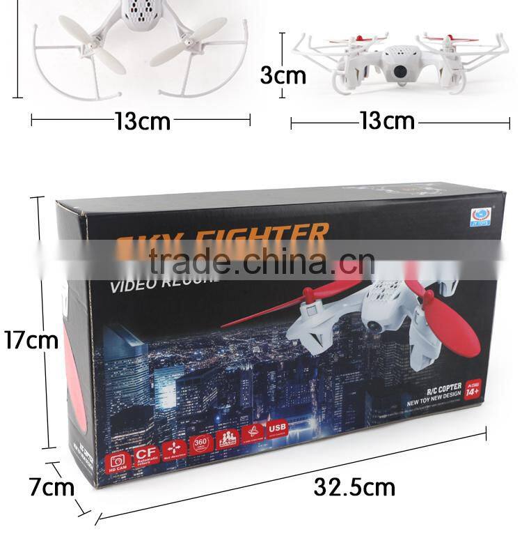 2015 top sale frame quad JY001 2.4G 6 axis CF mode rc quadcopter for aerial photography with 2MP camera and light