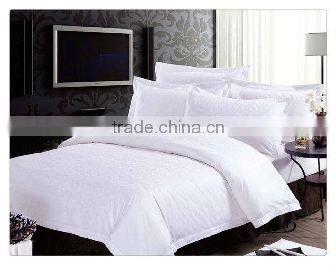 40s white plain star hotel bedding set