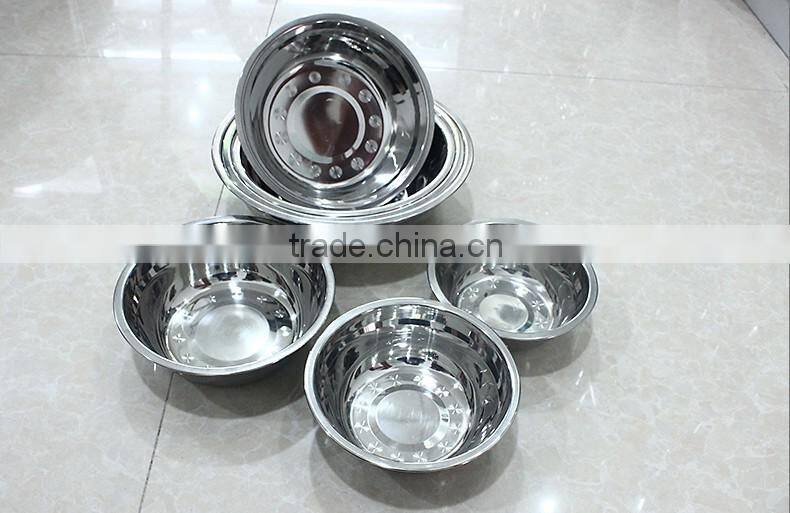 Non magnetic kitchen accessories stainless steel mixing bowl set serving bowl set from chaoan caitang