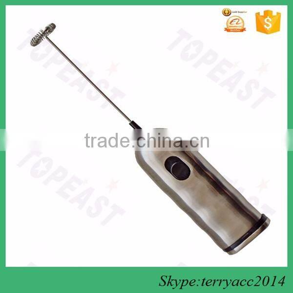 Coffee Handheld Milk Frother Wand with Stand - Professional Stainless Steel Drink Mixer
