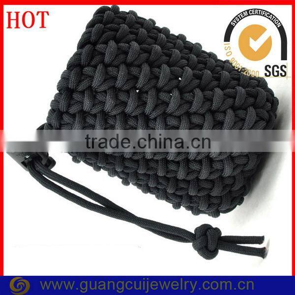 Fashion parachute rope woven outdoor emergency survival bottle shrink wrap sleeves