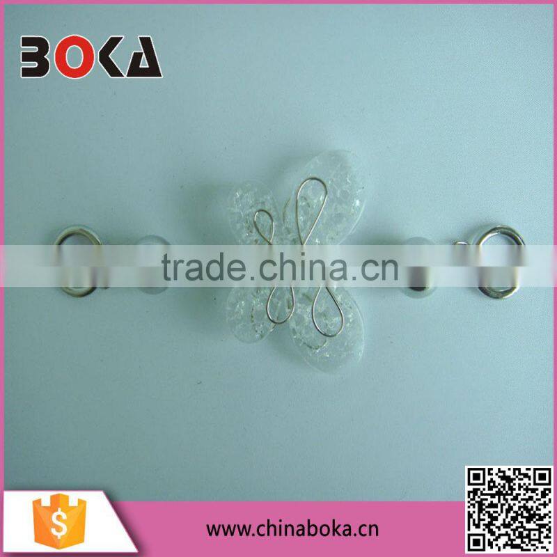 Shiny Nickel Buckle Transparent Butterfly Shoe Decoration Metal Accessories Wholesale