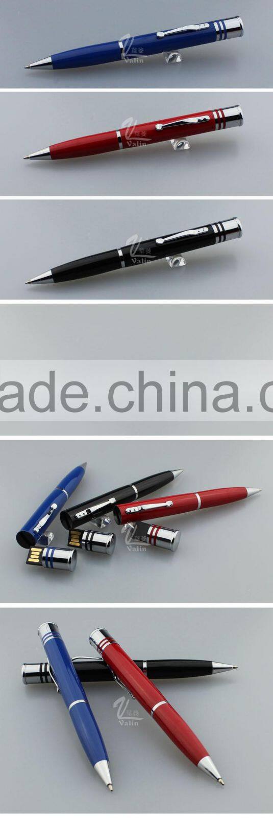 8GB promotional metal twist ball-point pen with USB function