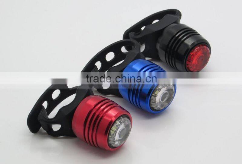 Micro USB Rechargeable Rear Bar Clip Aluminum Bike Waterproof Light