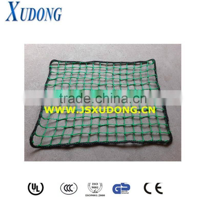HDPE trailer net cargo net in green or orange