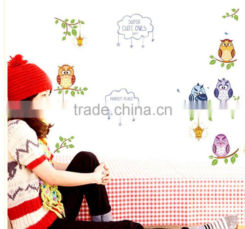 ALFOREVER super cute owl decals,cut owl sticker