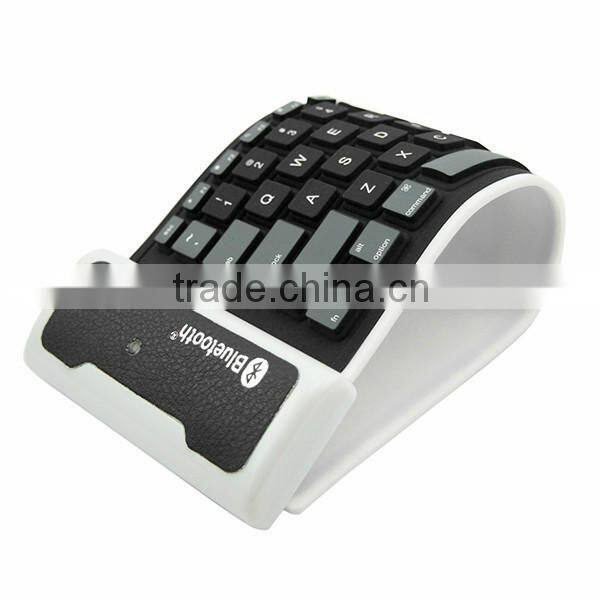 For Apple SAMSUNG Wireless Bluetooth Keyboard Desktop Notebook Portable Waterproof Silica Soft Folding Keyboard