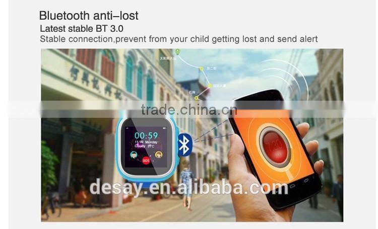 Desay SOS Two-way Calling GSM(2G) SIM BT3.0 Anti-lost GPS/LBS Tracking Watch IOS Android for kids DS-C602