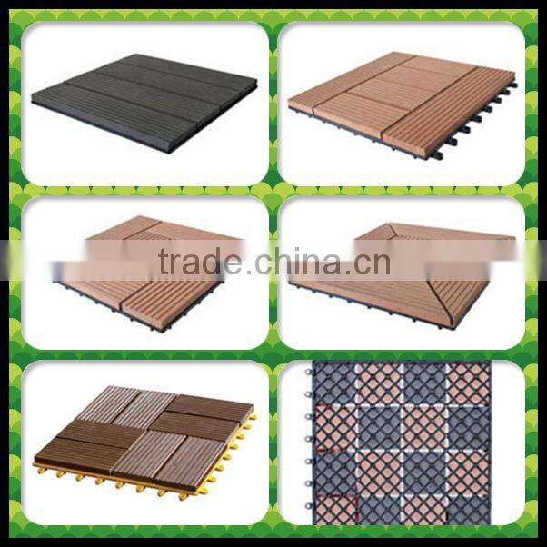 WPC outdoor waterproof interlocking decking tile