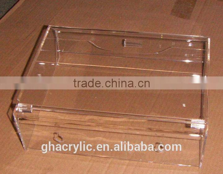 High rigidity Rectangle design hot sale acrylic display box, plexiglass box