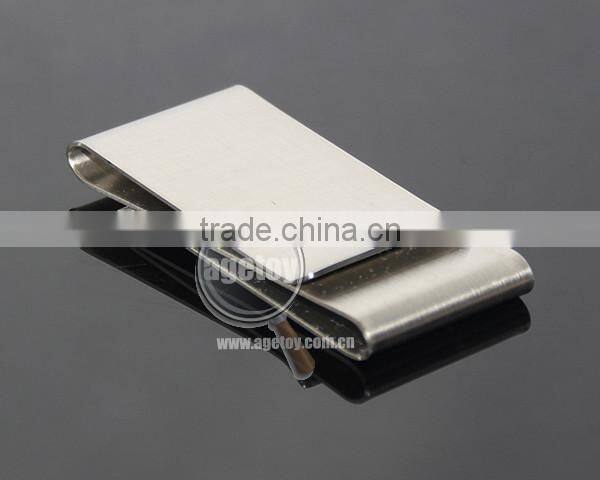 Double-deck Sliver Money Clip Slim Pocket Purse Cash Holder Card Organizer Stainless Steel Metal Money Clipper