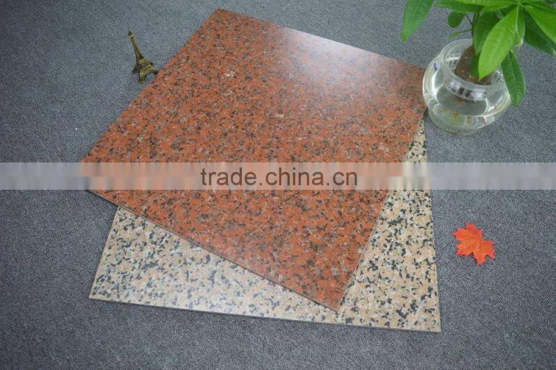 Red matte finish granite look porcelain floor tiles