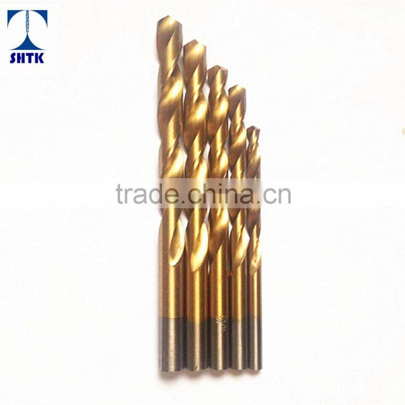 Factory sales directly, HSS 4241Roll Forged twist drill bit, titanium coated