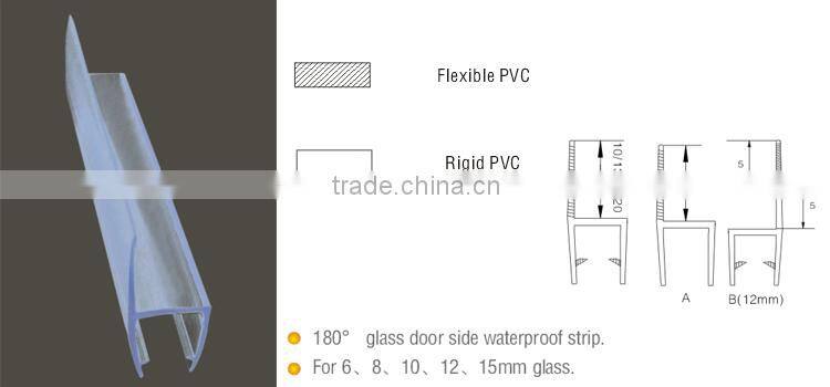 For 6 / 8 / 10 / 12 / 15 mm Thickness Door H Shape Rubber Strip Auto Door Seal