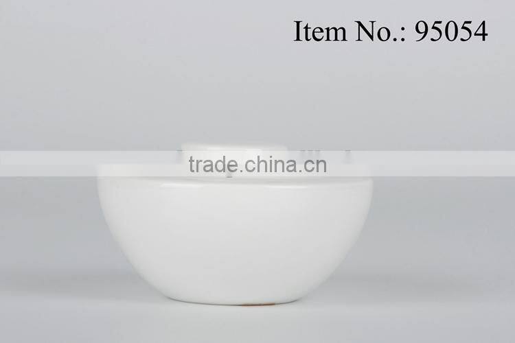 round white plain ceramic sugar pot