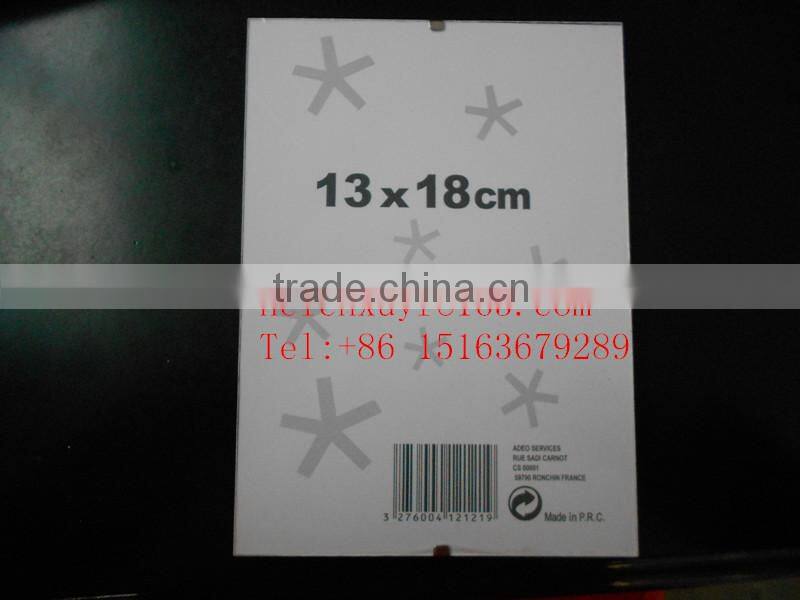 glass clip frame with foam padding