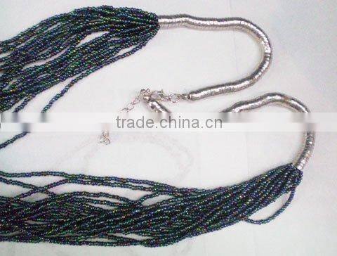 jewelry, glass mini beads handmade beads necklace