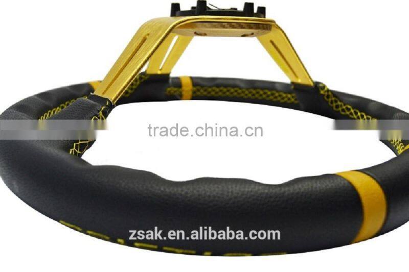 14 inch zhongshan genuine leather wheel auto steering wheel