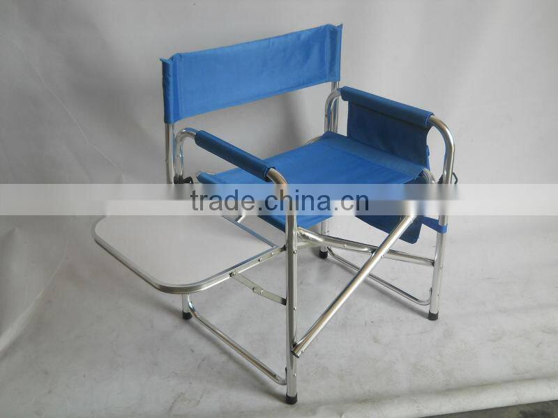 Aluminum Portable Folding Director Chair with Magazine Organizer
