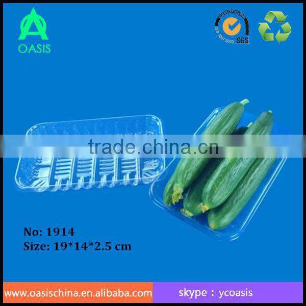 Clear plastic blister packaging tray for fruit