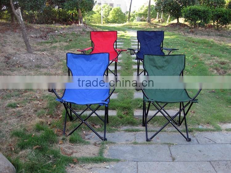 Portable folding 600 D PVC/PE Oxford Nylon Outdoor camping picnic beach foldable chair with carry bag on arm
