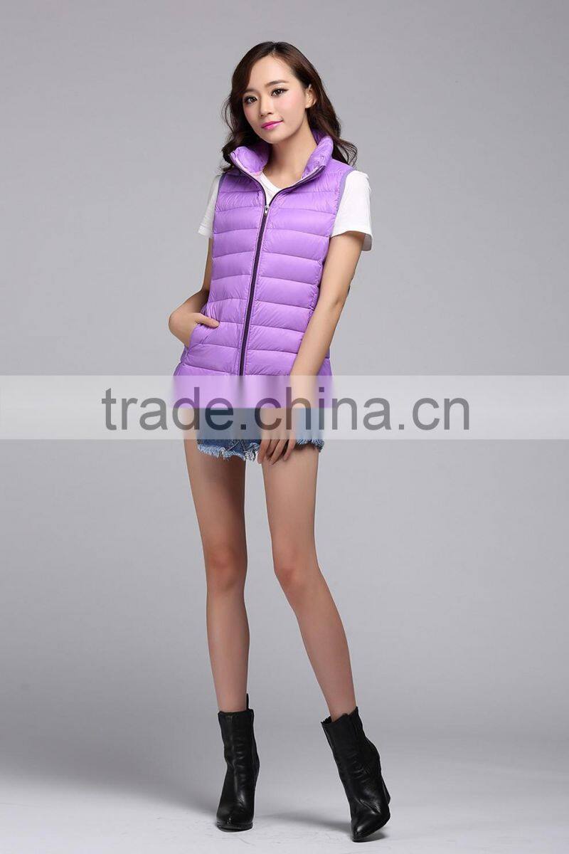 purple Puffer polyester Waistcoat Women
